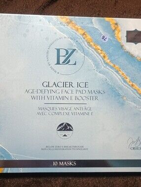 Below Zero Glacier Ice Age-defying Face Pad Mask New